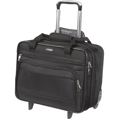Bolsa tote Samsonite Dkx com rodas preta balástica náilon acolchoada compartimento para laptop - Imagem 1 de 4