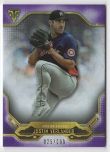 2020 Topps Triple Threads Amethyst Justin Verlander 025/299 Houston Astros #35 - Picture 1 of 2