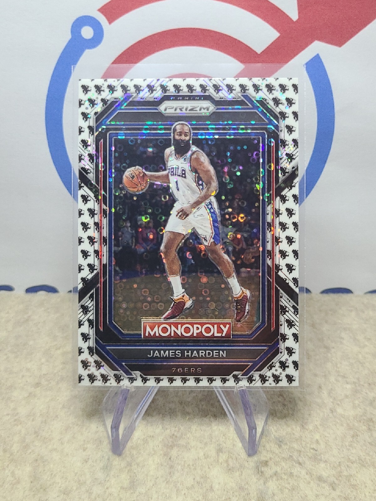 2022-23 Prizm Monopoly NBA James Harden Running Mr Monopoly Man SSP #68