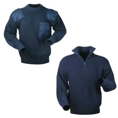TOP Bundeswehr Pullover Troyer NAVY KALLE Arbeitspullover Pulli Blau BW Marine - Bild 1 von 4