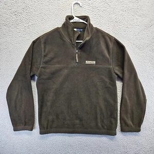 Hang Ten Fleece Sweater Jacket Mens Size Large Green 1/4 Zip Pullover - Picture 1 of 8