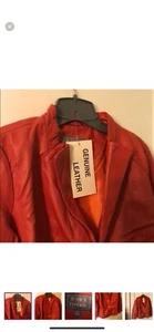 Jessica London 2 Button Front Leather Jacket Women’s Size 12W - Picture 1 of 7