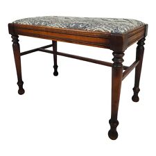 Antique Walnut Bench Vanity Seat Stool Upholstered Federal Victorian