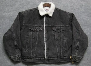NEW ORIGINAL VINTAGE 1990's LEVI'S SHERPA TRUCKER DENIM JEAN JACKET MEN'S SMALL - Picture 1 of 8