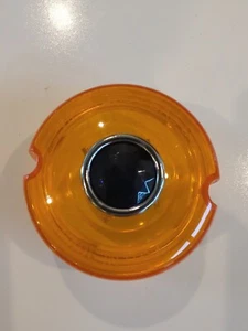 Harley Amber Turn Signal Lens w/ Blue Dot 1973-1985 FX, FXR, Sportster - Picture 1 of 3