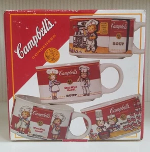 Vintage 1997 Set Of 4 Campbell’s Kids Souper Mugs! Complete Set in Original Box - Picture 1 of 8