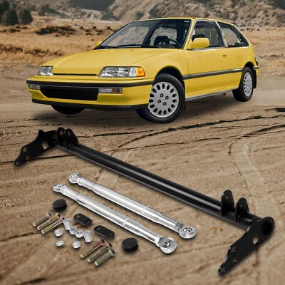 Front Suspension Traction Control Tie Bar Kit For Honda Civic CRX 1988-91 89 90 - Image 1 of 4