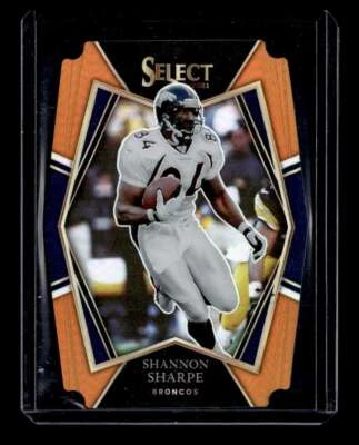 Shannon Sharpe 2021 Panini Select Orange Prizm Die-Cut #/249 (Premier Level) - Image 1 of 2