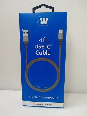 CABLE USB-C SOLO INALÁMBRICO ~4 PIES ~PARA DISPOSITIVOS ANDROID ~FUERZA EXTRA Foto 1 de 2