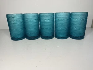 Juego de 5 gafas turquesas Fortessa Jupiter dobles antiguas - Imagen 1 de 9