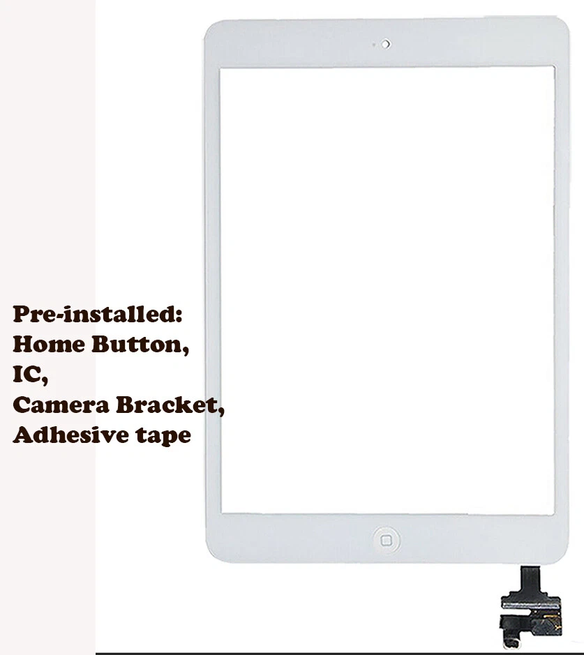 iPad mini 1 iPad mini 2 Touch Glas Digitizer Bildschirm weiß + IC + Home Taste - Bild 1 von 1