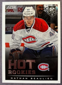 2013-14 Score Hot Rookies #604 Nathan Beaulieu Montreal Canadiens - Bild 1 von 1