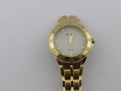 Vintage Seiko Solar Ladies Watch w/ Band V115-0BV0 - Image 1 of 4