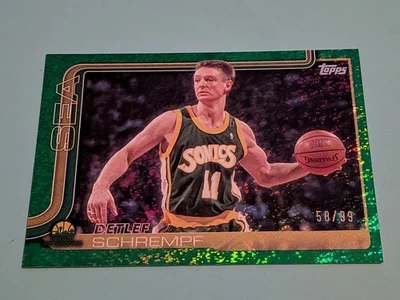 2025-26 Topps Basketball Detlef Schrempf #270 Green Foil 58/99 Supersonics  - Image 1 of 4