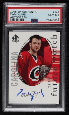 2005 SP Authentic Future Watch /999 Cam Ward #142 PSA 10 GEM MT Rookie Auto RC - Image 1 of 2