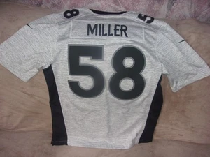 VON MILLER TRIKOT Med Nike On Field Denver Broncos #58 Fußball grau schwarz - Bild 1 von 4