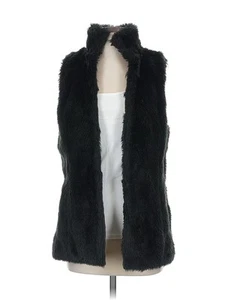 Vintage Havana Women Black Faux Fur Vest S - Picture 1 of 4