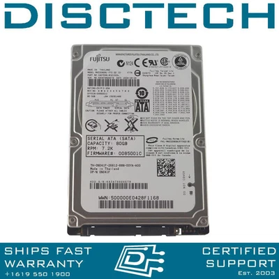 Fujitsu MHZ2080BJ / N041F 80GB SATA Hard Laptop Hard Drive - Image 1 of 2