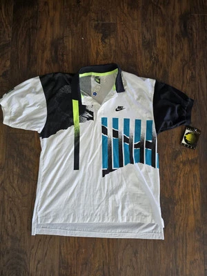 Nike Andre Agassi,1990 US Open, Challenger Court Tennis Polo Nike NEW WITH TAGS  - Image 1 of 4