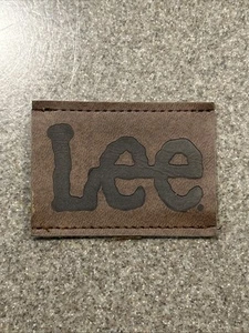Patch pelle marca Lee 2 x 2 3/4" da cucire unica timbrata - Foto 1 di 4