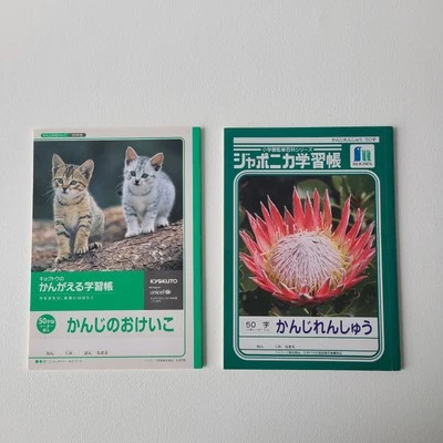 Lote de 2 cuadernos japoneses Kanji no Okeiko Kanji Renshu ideales para principiantes Foto 1 de 4