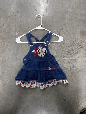 2004 Minnie Mouse Denim Overall Dress 4T - Image 1 of 4