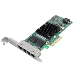 PCI-E 4-port Server Gigabit EtherneT Network Card Adapter For I350 T4 NEW - Afbeelding 1 van 7