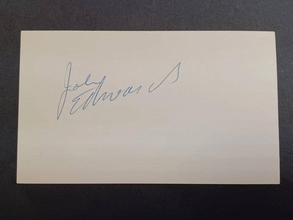 约翰尼·爱德华兹签名索引卡-红人队、红雀队、太空人队-C — 第 1/1 张图片