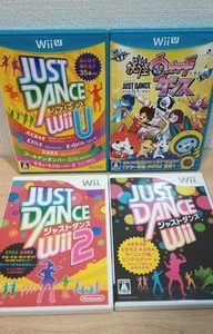Just Dance 1 2 & Wii U & Youkai Watch Just Dance 4Games set Wii Wii U Japanese - Picture 1 of 8