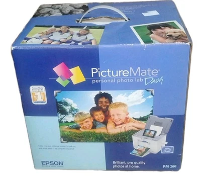 Epson PictureMate PM260 Personal Photo Lab Printer w/ Box, Cords & Manual - Image 1 of 4