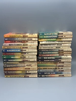 Lot of 32 Jake Logan Adult Western Slocum Paperback Books - Imagem 1 de 4