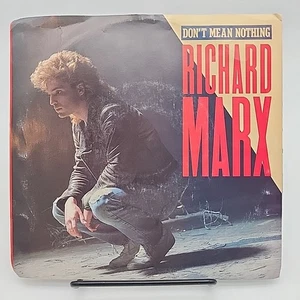 Richard Marx Don't Mean Nothing The Flame of Love  7" record 45rpm - Picture 1 of 4