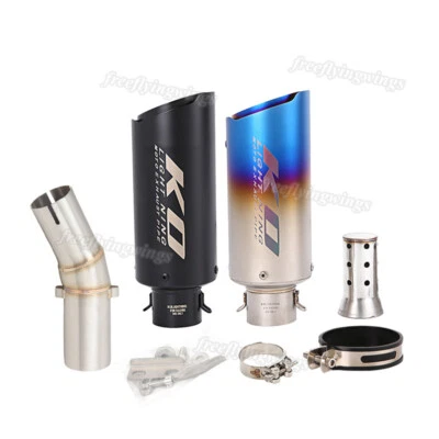 Slip For Kawasaki Ninja 650 R ER6N 2006-2011 Exhaust Tips Muffler Mid Link Pipe - Image 1 of 4