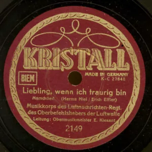 MUSIKKORPS LUFTWAFFE & SCHURICKE TZ Liebling wenn ich ... Schellack WKII S8745 - Imagen 1 de 2