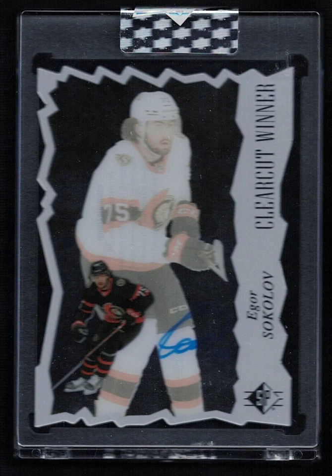 2021-22 Upper Deck Clear Cut ClearCut Winner Autograph #CW-ES Egor Sokolov - Image 1 of 1