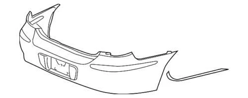 Conjunto de cubierta de parachoques trasero genuino GM 2005-2007 Buick LaCrosse 3,8 L V6 12336060 Foto 1 de 2