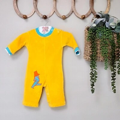 Vintage Health-Tex Baby Romper – 9 Months (Fits 3-6 Months) – Soldier Appliqué - Image 1 of 4