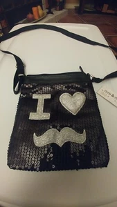 I LOVE MUSTACHE purse - Picture 1 of 3