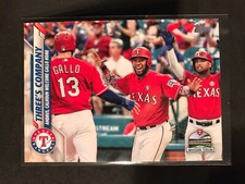 2020 Topps Series 2 Base #365 - Texas Rangers - Three's Company