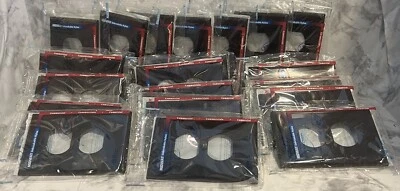 19 - Cubierta de salida de placa de pared dúplex interrompible de nailon marrón Leviton Foto 1 de 4