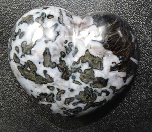 Indigo Jasper Puffy Heart  sc484b - Picture 1 of 4