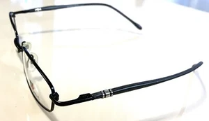 New Rossini Eyeglasses Matte Black Dark Gray Temples with Steel Accents ~ SALE! - Picture 1 of 4
