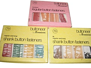 Vintage Dennison Buttoneer Regular & Long Shank, & Standard Button Fasteners 3pk - Picture 1 of 1
