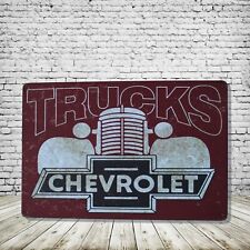 Chevrolet Vintage Style Tin Metal Bar Sign Poster Man Cave Collectible New