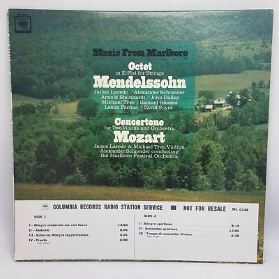 MUSIC FROM MARLBORO Mendelssohn Mozart Columbia ML6248 NM PROMO Foto 1 de 4