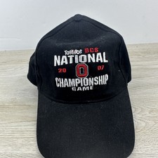 Ohio State Buckeyes Hat 2007 NCAA National Championship Black Adjustable Hat Cap