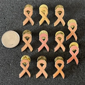 Menge 11 Pfirsichfarben Bewusstsein Bänder Pins Pinbacks #45824 - Bild 1 von 8