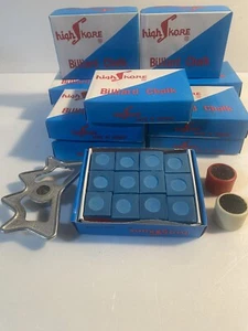 12 Dozen 144 pcs Blue Pool Chalk ,Billiard Cue Q Stick, Gross, Free Bridge Head - Picture 1 of 3