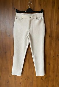 NEW MARLAWYNNE QVC Faux Suede Jean Trousers Oyster Grey 8 10 12 14 16 18 Petite