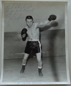 rare Photographie Boxeur Américain Kenny Lane Dédicace Originale - Picture 1 of 2